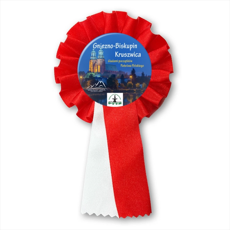 przypinka kotylion Gniezno-Biskupin Kruszwica