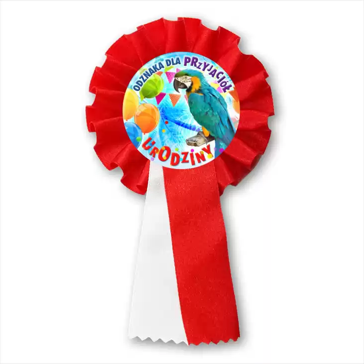przypinka kotylion Papugarnia Carmen - Urodziny
