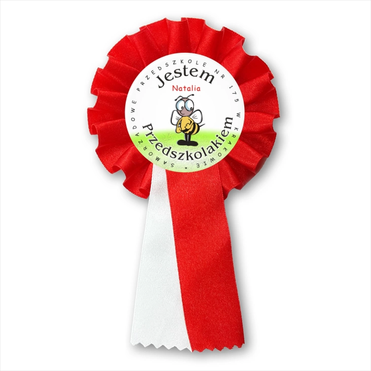 przypinka kotylion Przedszkole nr 175 w Krakowie