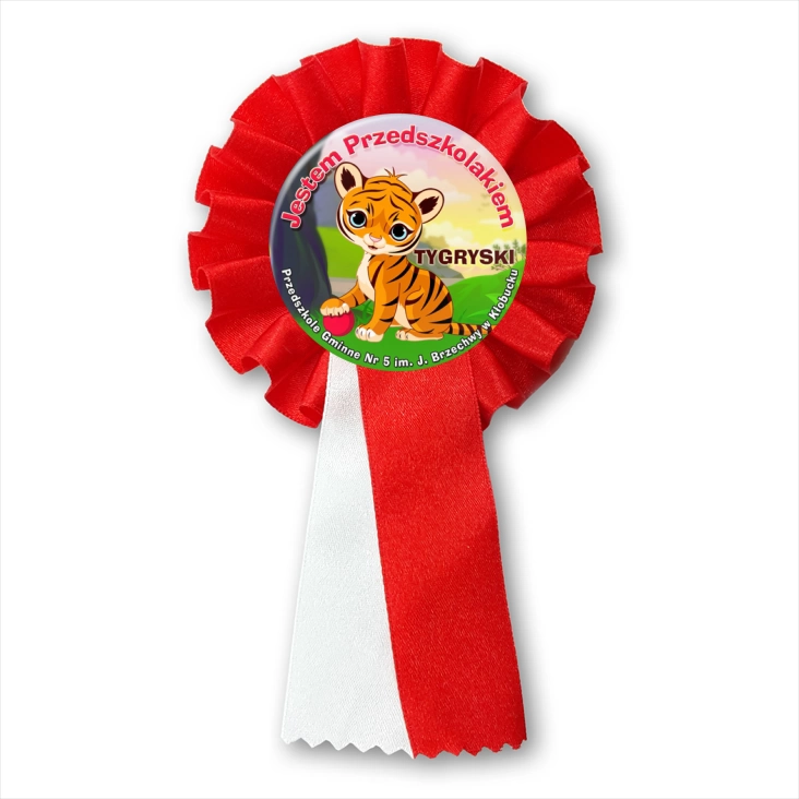 przypinka kotylion Przedszkole nr 5 w Kłobucku
