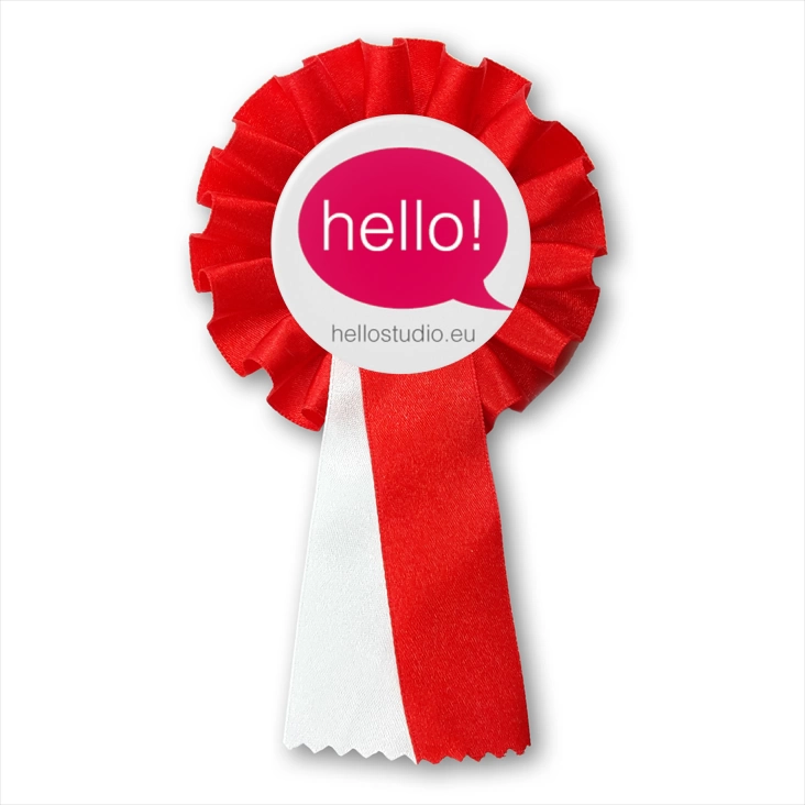 przypinka kotylion Hello! studio