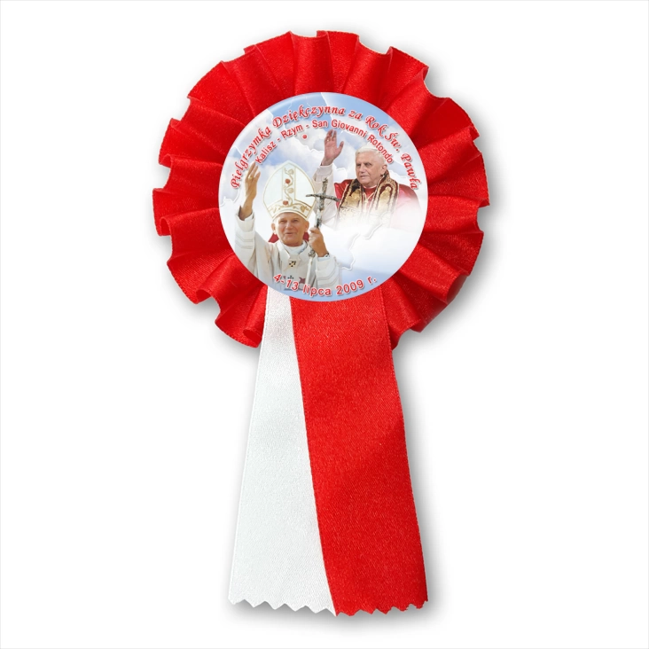 przypinka kotylion Kalisz-Rzym-San Givanni Rotondo