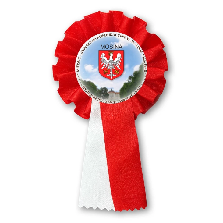 przypinka kotylion Miejskie Gimnazjum Koedukacyjne w Mosinie