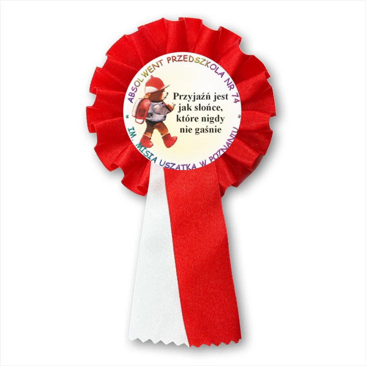 przypinka kotylion Absolwent przedszkola nr 74