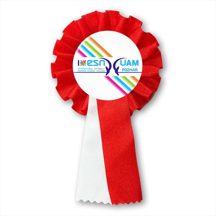 przypinka kotylion ESN UAM Poznań