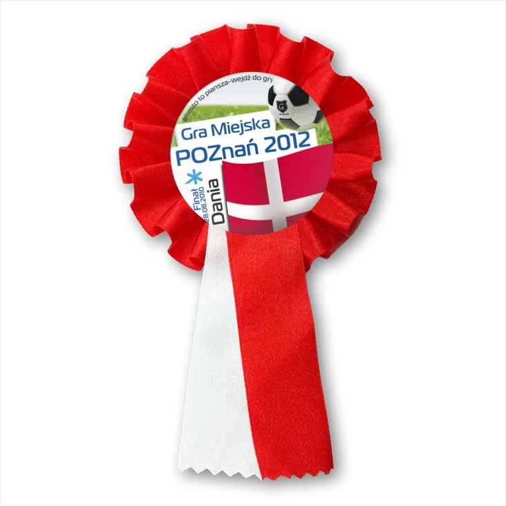 przypinka kotylion Gra Miejska - Poznań 2012 - Dania