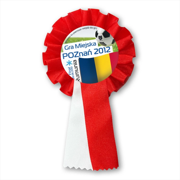 przypinka kotylion Gra Miejska - Poznań 2012 - Rumunia