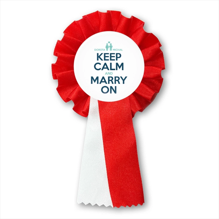 przypinka kotylion Keep Calm and Marry On