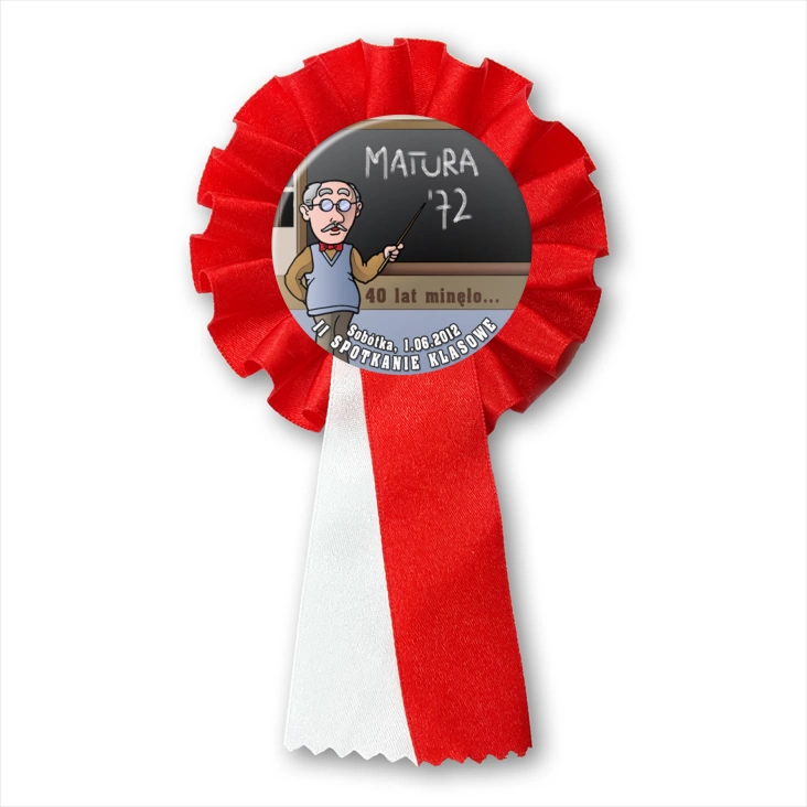 przypinka kotylion Matura `72