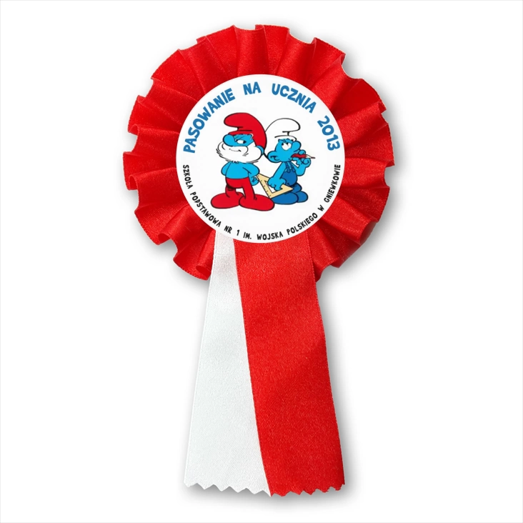 przypinka kotylion Pasowanie na ucznia 2013