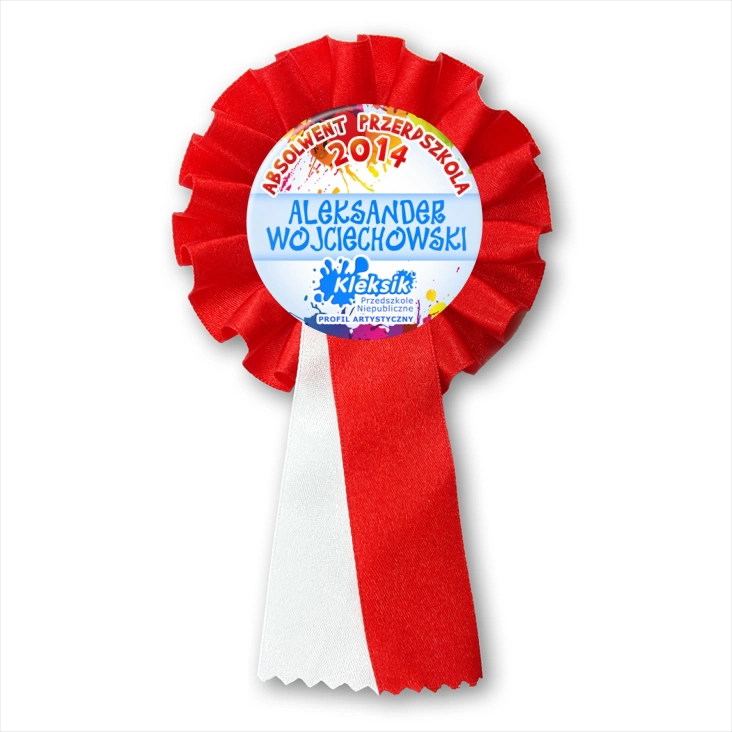 przypinka kotylion Absolwent 2014 Przedszkola Kleksik