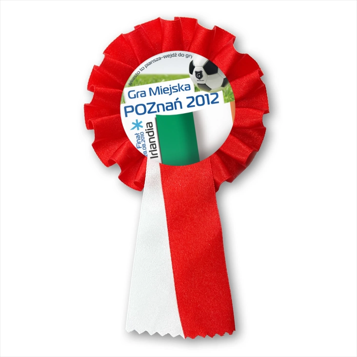 przypinka kotylion Gra Miejska - Poznań 2012 - Irlandia