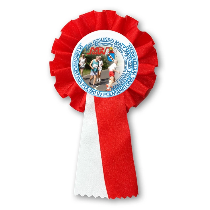 przypinka kotylion IX Mistrzostwa Polski w Półmaratonie Weteranów