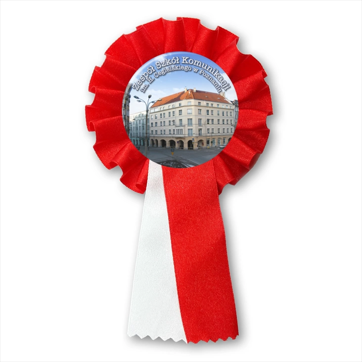 przypinka kotylion Zespół Szkół Komunikacji