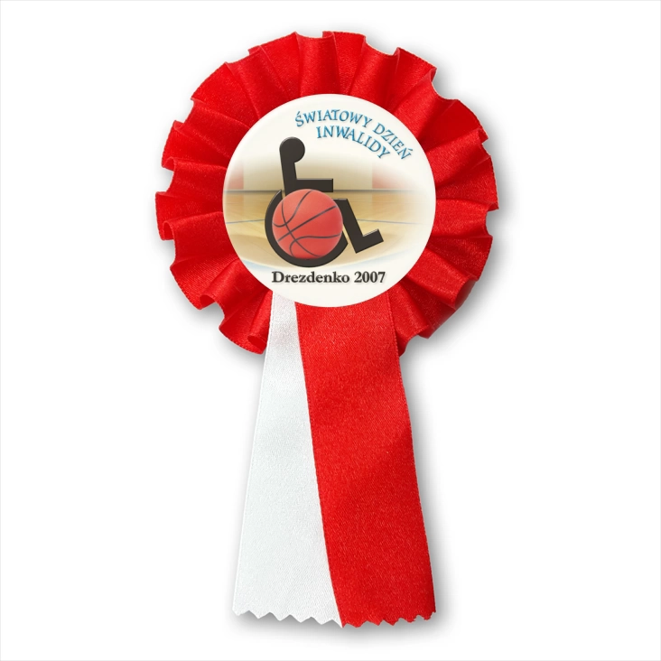 przypinka kotylion Światowy Dzień Inwalidy 2007