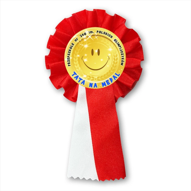 przypinka kotylion Tata na medal