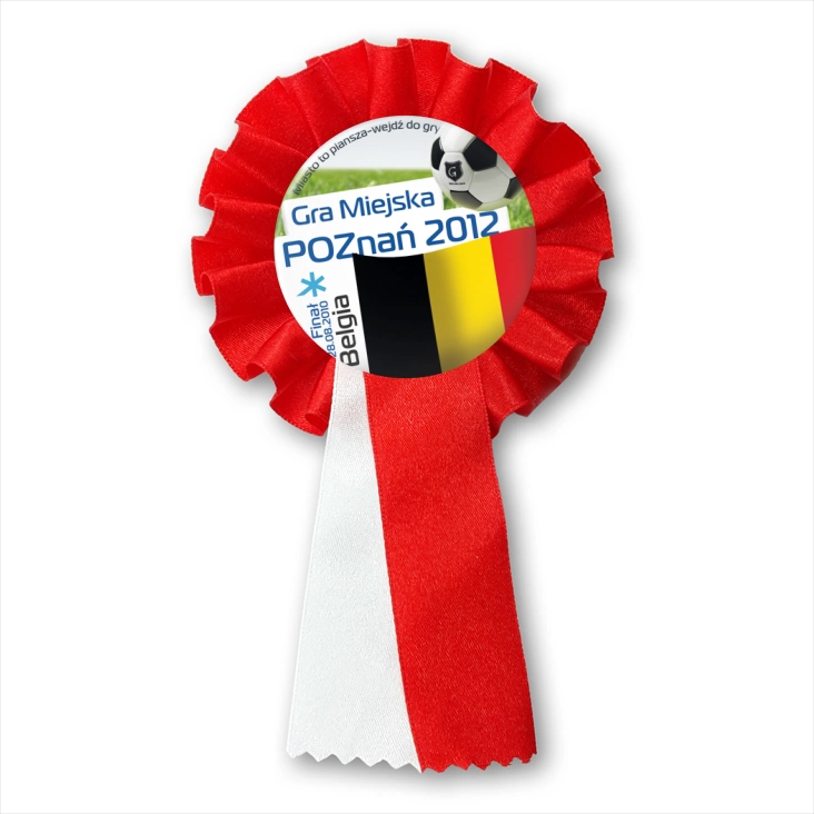 przypinka kotylion Gra Miejska - Poznań 2012 - Belgia