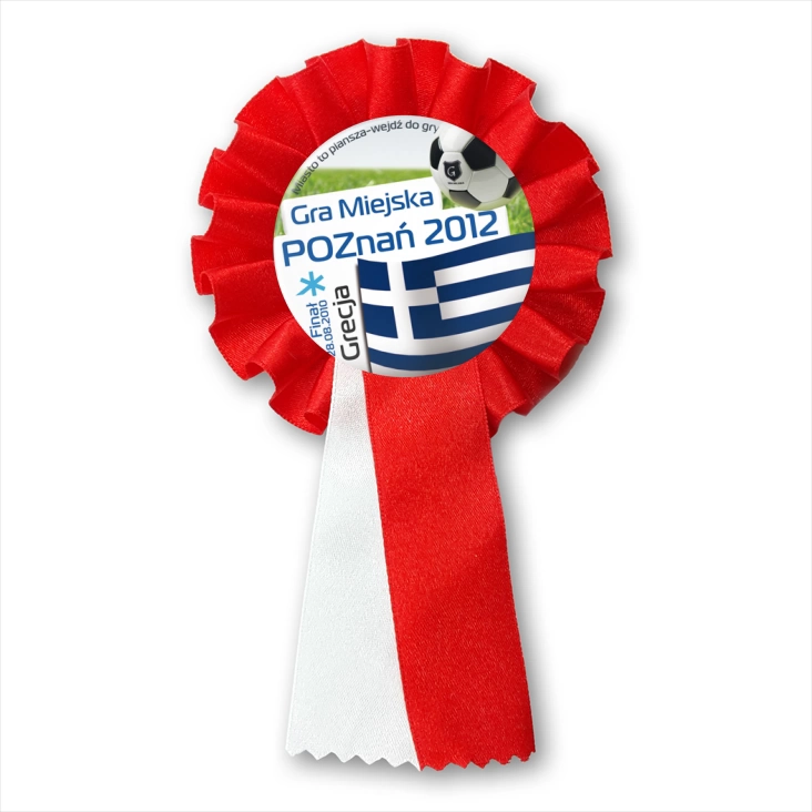 przypinka kotylion Gra Miejska - Poznań 2012 - Grecja
