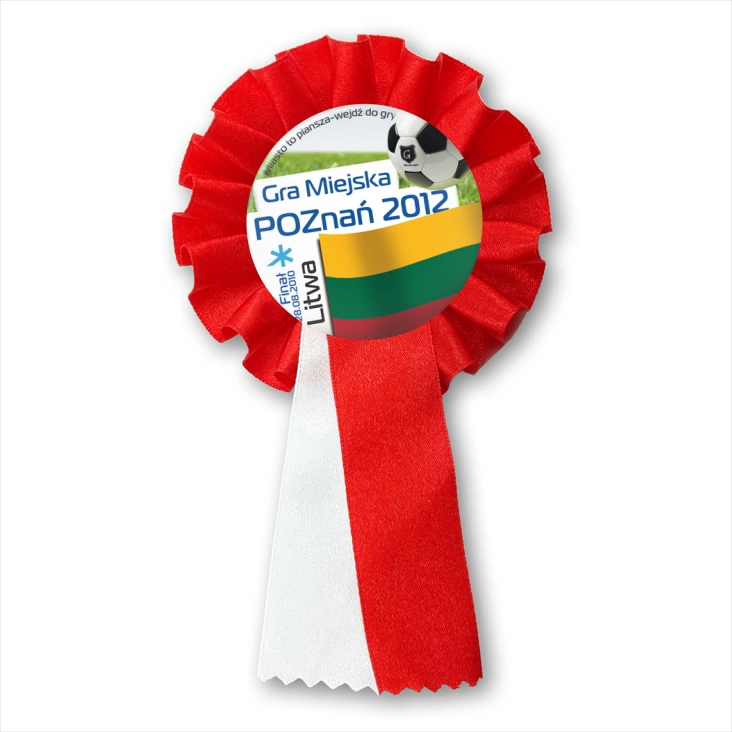 przypinka kotylion Gra Miejska - Poznań 2012 - Litwa