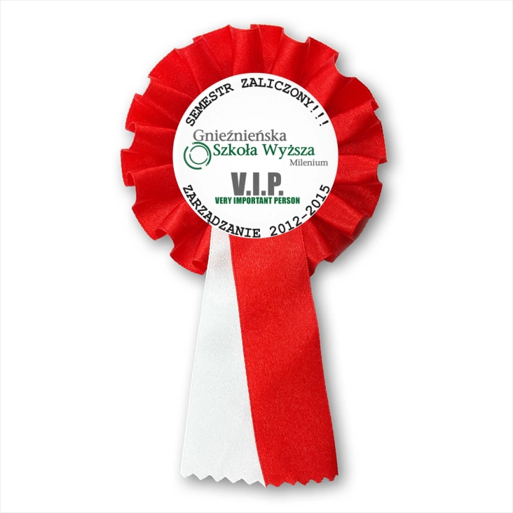 przypinka kotylion Milenium - V.I.P.