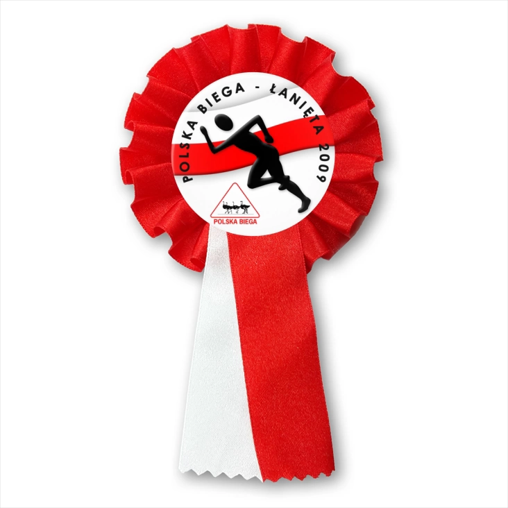 przypinka kotylion Polska Biega - Łanięta 2009