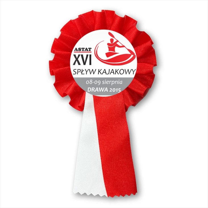 przypinka kotylion Spływ Kajakowy Drawa 2015