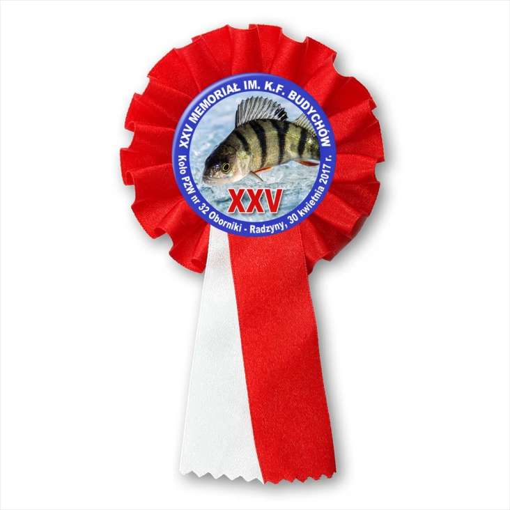 przypinka kotylion XXI Memoriał K.F. Budychów