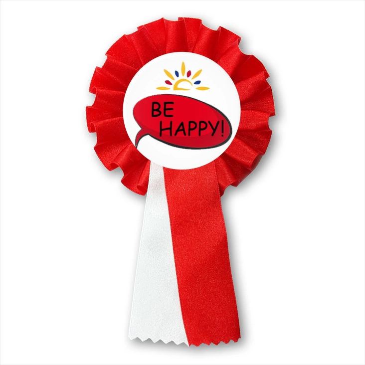 przypinka kotylion Be happy!