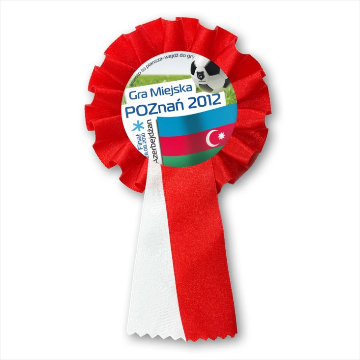 przypinka kotylion Gra Miejska - Poznań 2012 - Azerbejdżan