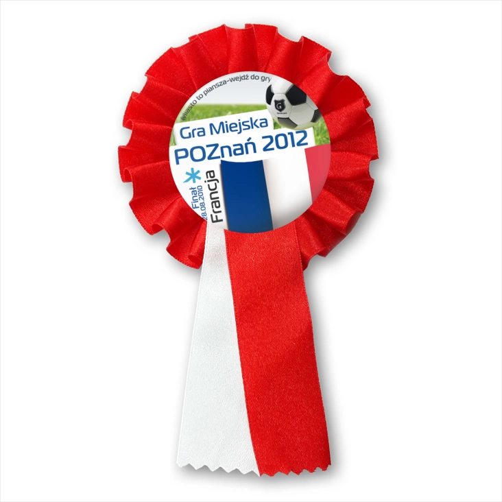 przypinka kotylion Gra Miejska - Poznań 2012 - Francja