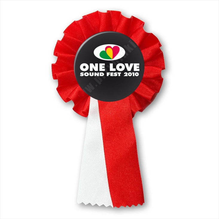 przypinka kotylion One Love 2010 - czarne