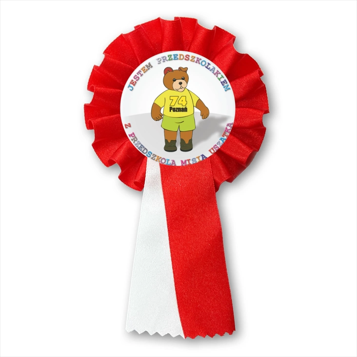 przypinka kotylion Przedszkolak z przedszkola nr 74