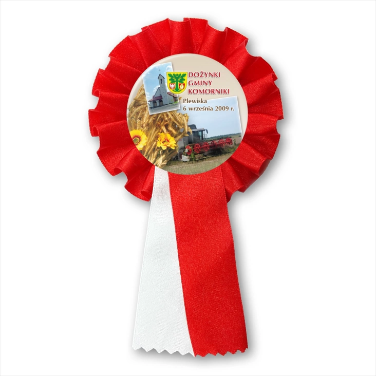 przypinka kotylion Dożynki Gminy Komorniki 2009