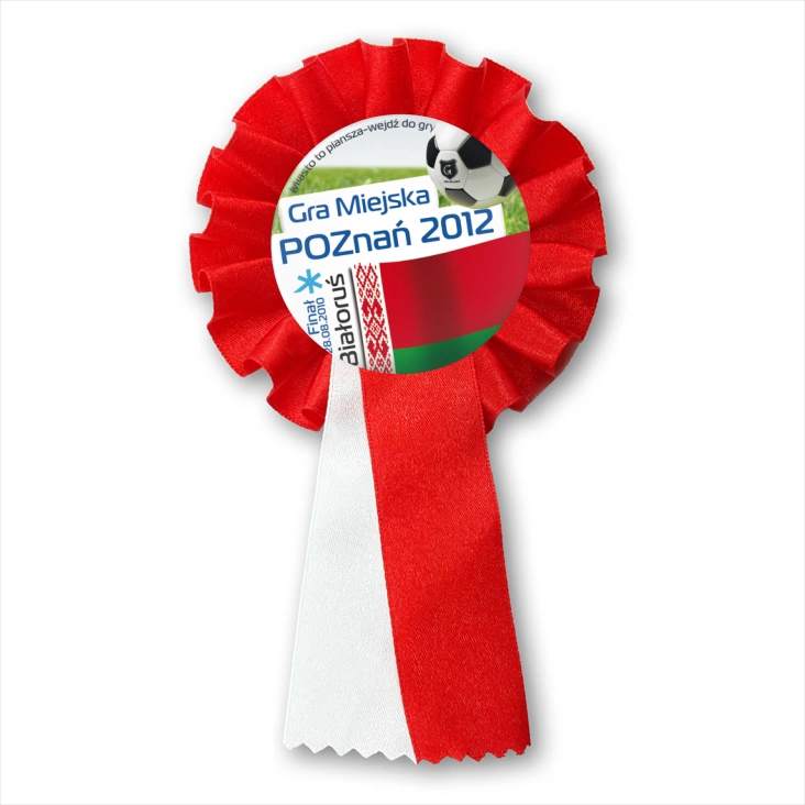 przypinka kotylion Gra Miejska - Poznań 2012 - Białoruś