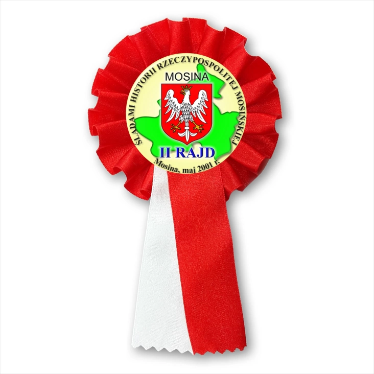 przypinka kotylion II RAJD - Śladami Historii Rzeczypospolitej Mosińskiej