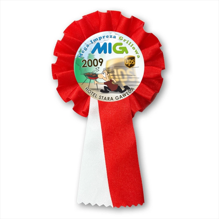 przypinka kotylion MIG - Mega Impreza Grillowa