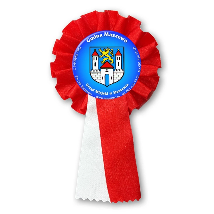 przypinka kotylion Urząd Miejski w Meszewie