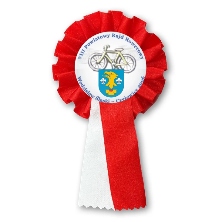 przypinka kotylion VIII Powiatowy Rajd Rowerowy