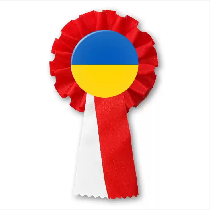 przypinka kotylion Flaga Ukraina