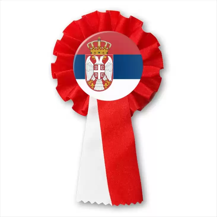 przypinka kotylion Flaga Serbia