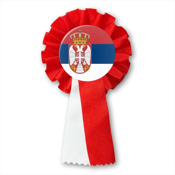 przypinka kotylion Flaga Serbia