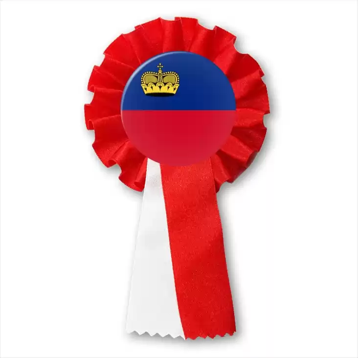 przypinka kotylion Flaga Liechtenstein