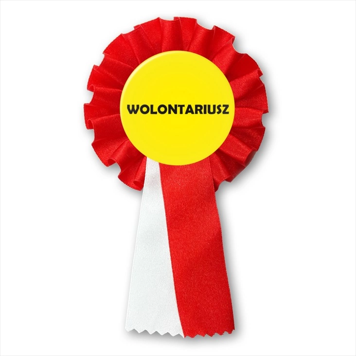 przypinka kotylion Wolontariusz