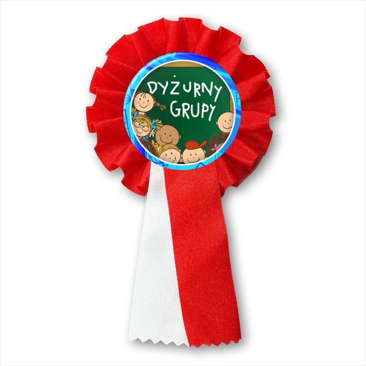 przypinka kotylion Dyżurny grupy obwódka