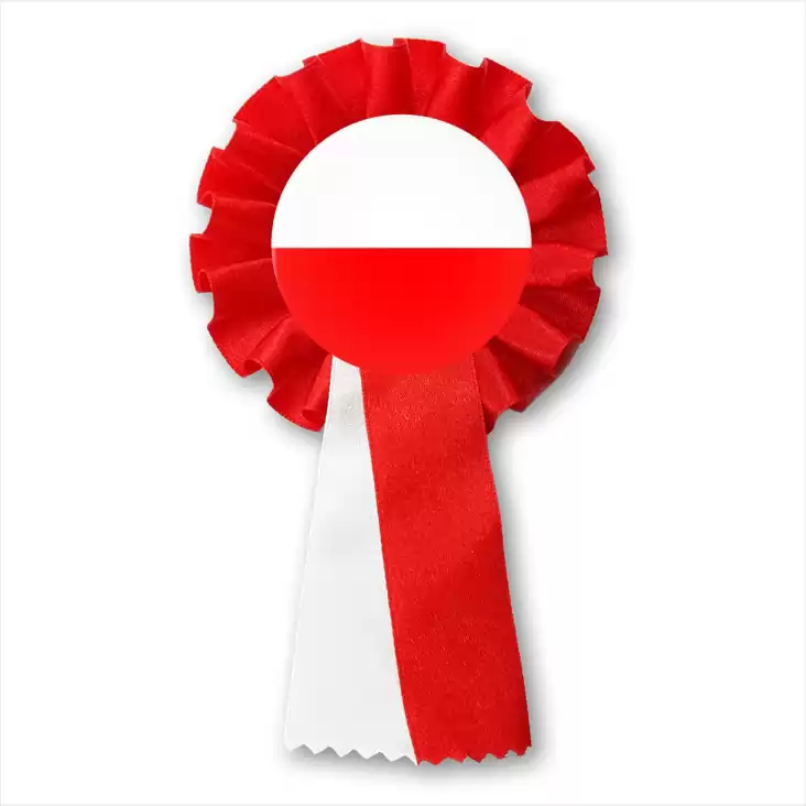 przypinka kotylion Polska biało-czerwona flaga