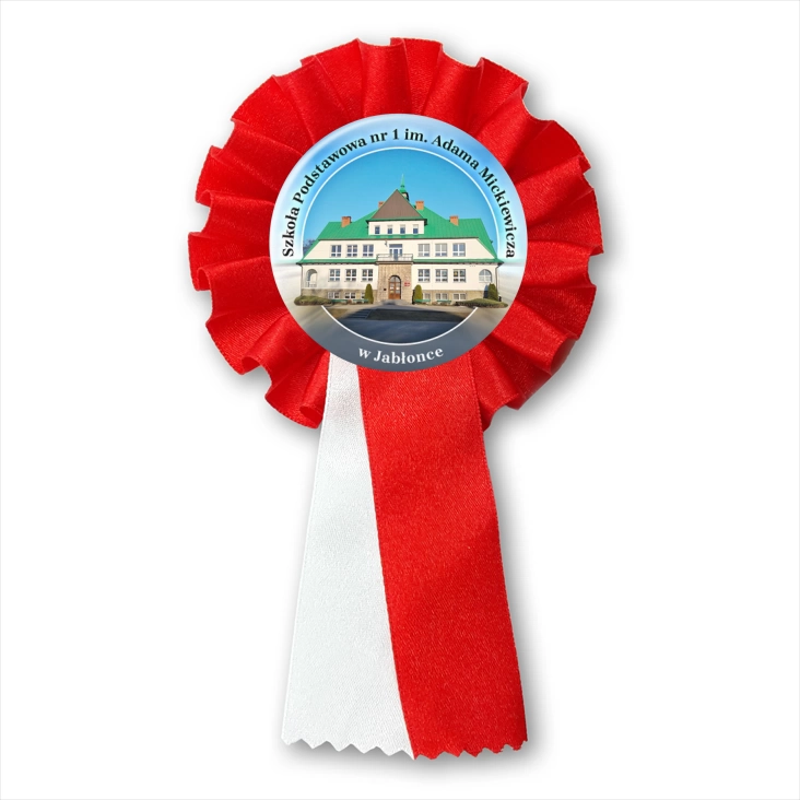 przypinka kotylion SP im. A. Mickiewicza w Jabłonce