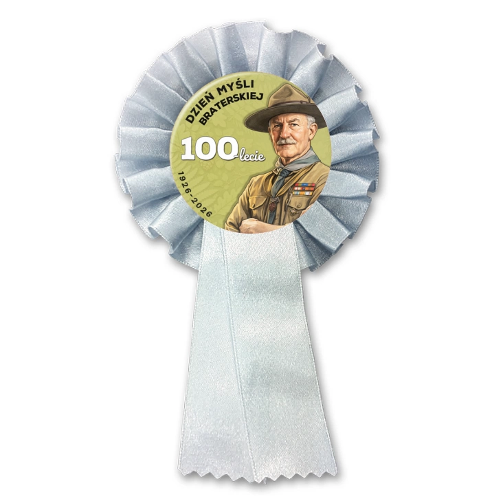 przypinka kotylion 100-lecie DMB Robert Boden Powell