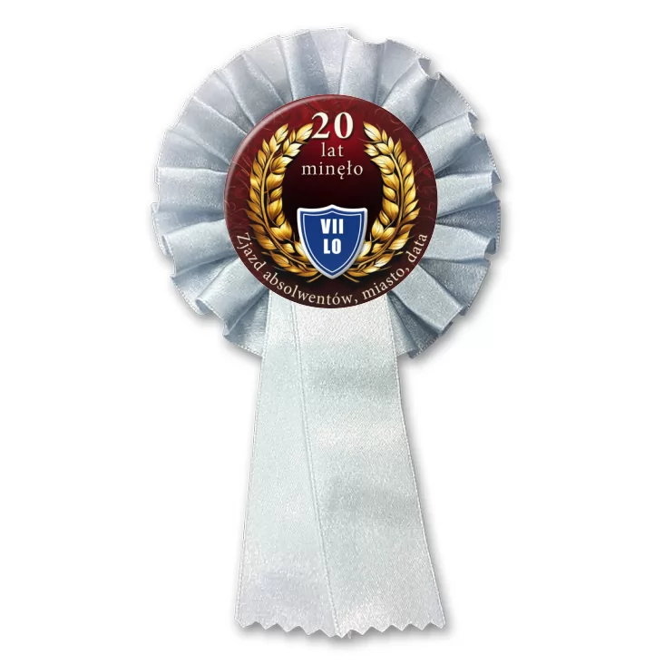 przypinka kotylion 20 lat minęło zjazd absolwentów