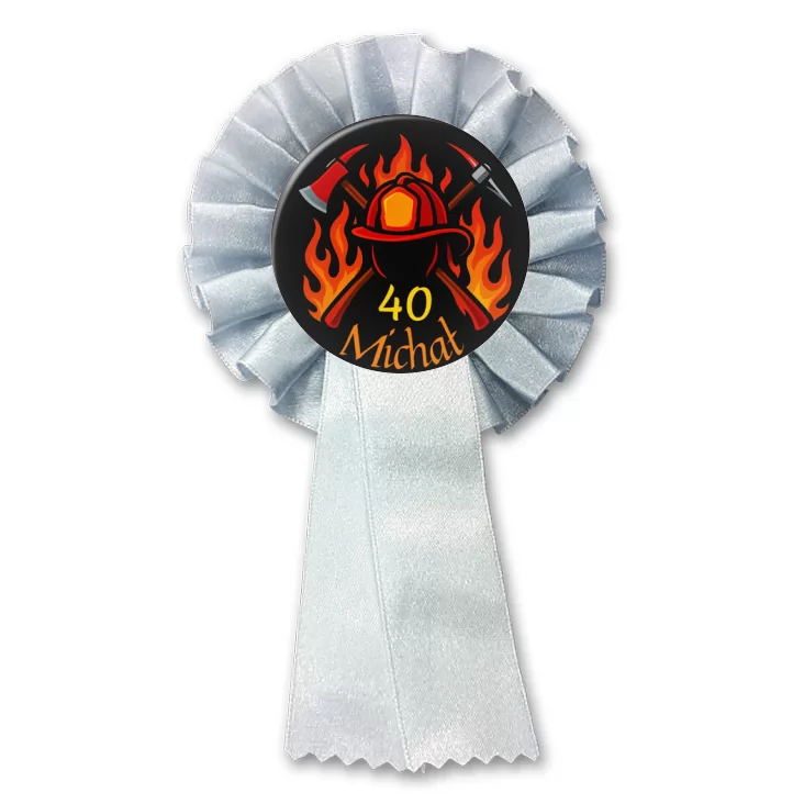 przypinka kotylion 40 urodziny strażaka