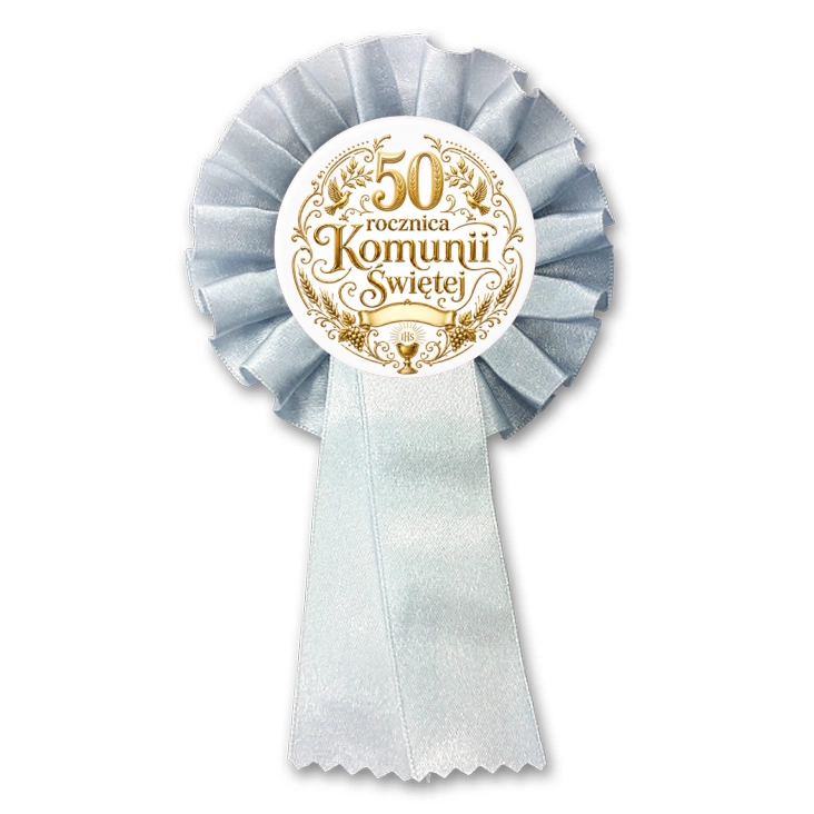 przypinka kotylion 50 rocznica Pierwszej Komunii Świętej